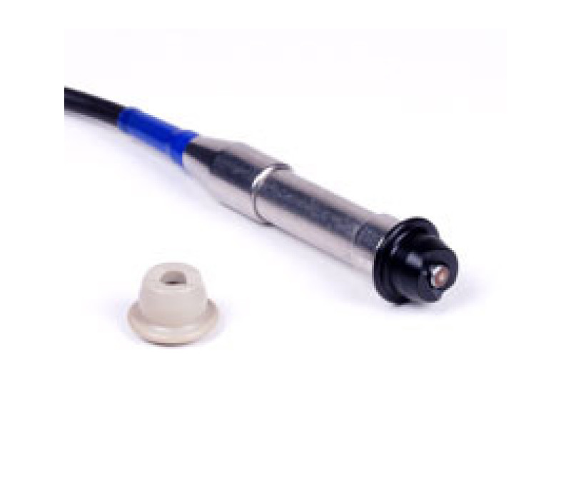 Pie de Sonda de Alta Temperatura<br><br>El pie de sonda de alta temperatura es un anillo de contacto de color beige fabricado en plástico resistente al calor. Este anillo tiene una forma idéntica al anillo negro original con ranura en V y sólo está disponible para los modelos 3000FX y 3000PRO. Con este pie de sonda se pueden medir revestimientos calientes, como revestimientos en polvo recién quemados, con una temperatura superficial de hasta 150°C (302°F)