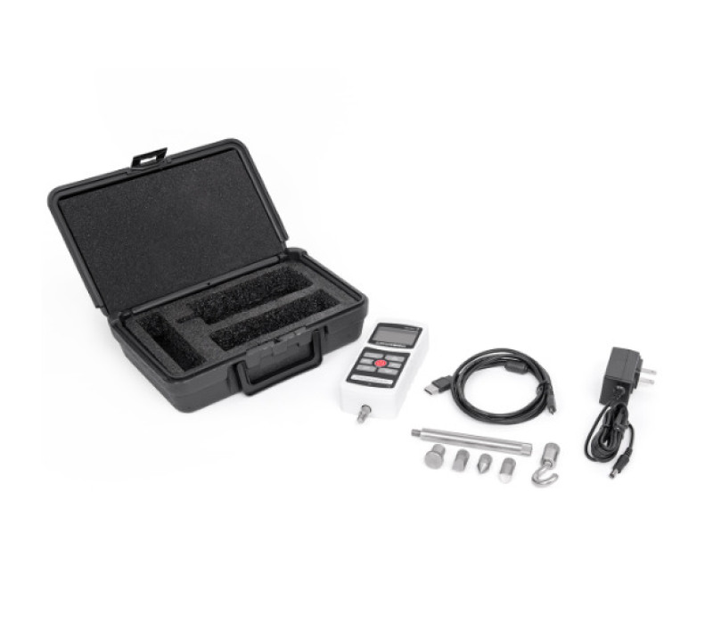 El kit completo incluye los accesorios básicos y el software Mesur lite