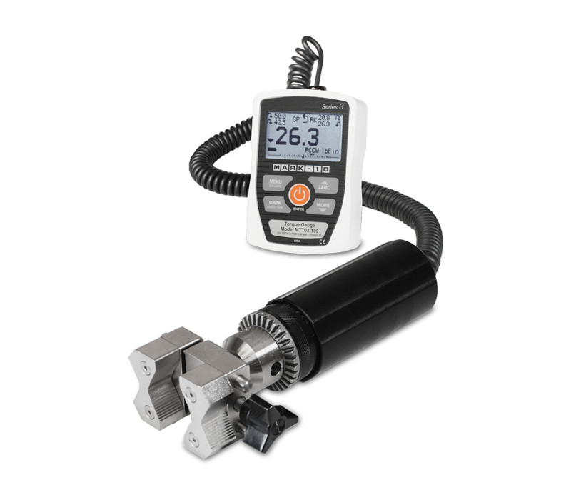 Un G1053 en combinación con un dinamómetro digital de tapones de la serie TT03 una solución rápida y económica para la comprobación manual básica del par de apriete de tapones (TT03C)
