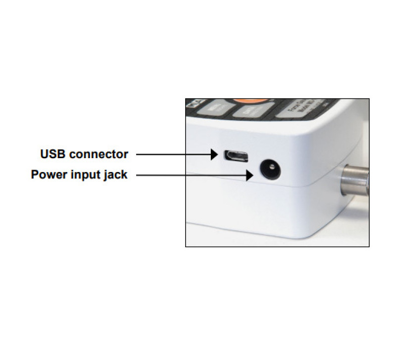 Puertos de conexión, USB y adaptador de CA