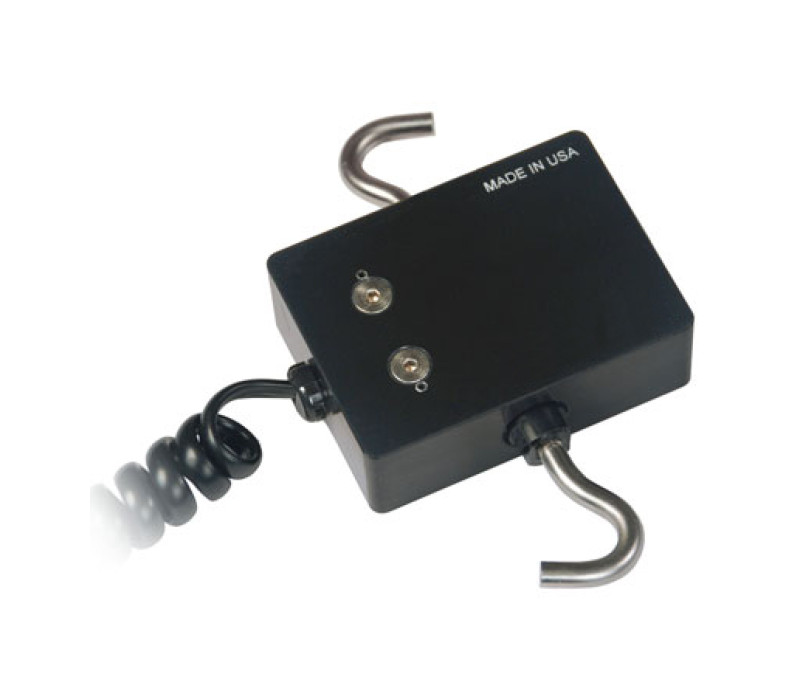 El sensor de la serie R03 se muestra con ganchos G1038 OPCIONALES montados en ambos extremos