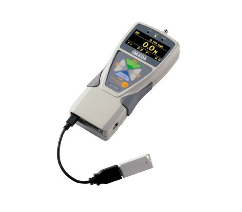 El dinamómetro digital ZT se distribuye en un juego completo con numerosos accesorios.