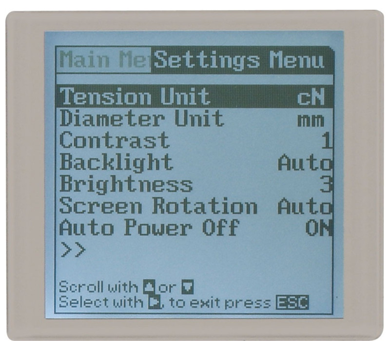 Pantalla LCD de texto completo fácil de usar, algunas funciones pueden protegerse con contraseña