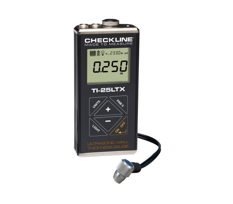 TI-25LXT: Medidor de espesor de pared básico con velocidad de propagación fija para acero.