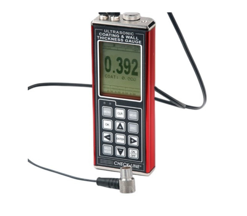 El espesor de pared medido se muestra claramente en la gran pantalla LCD del medidor TI-CMX.
