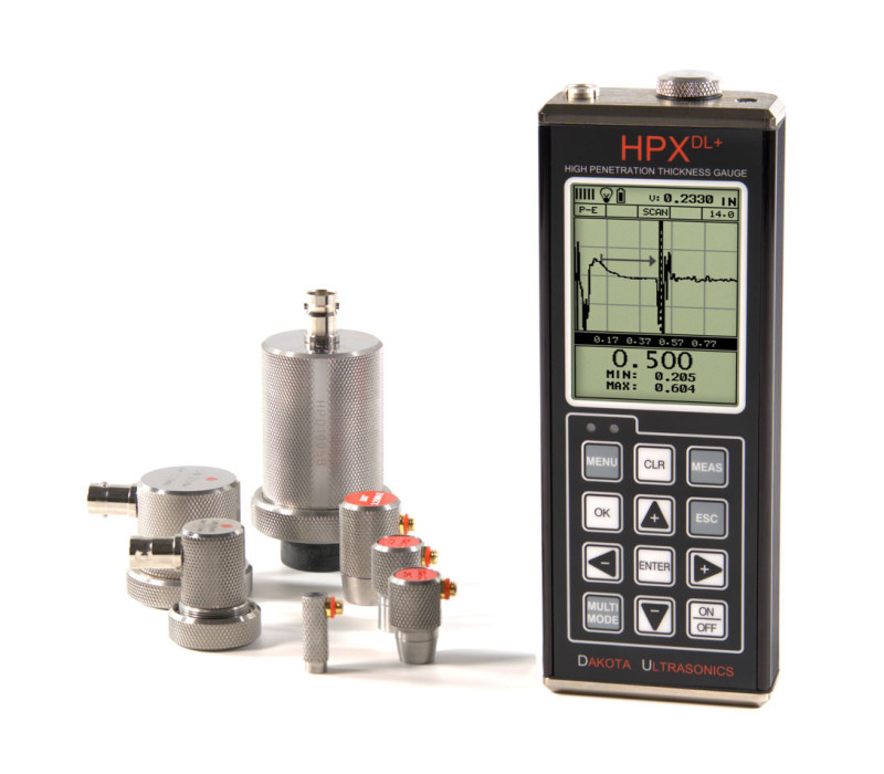 Medidor HPX-DLP con una selección de transductores