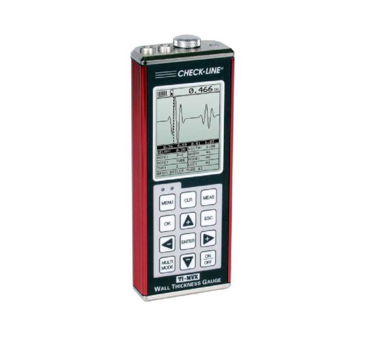 Medidor de espesor de pared ultrasónico TI-MVX con registrador de datos, A-Scan y B-Scan.