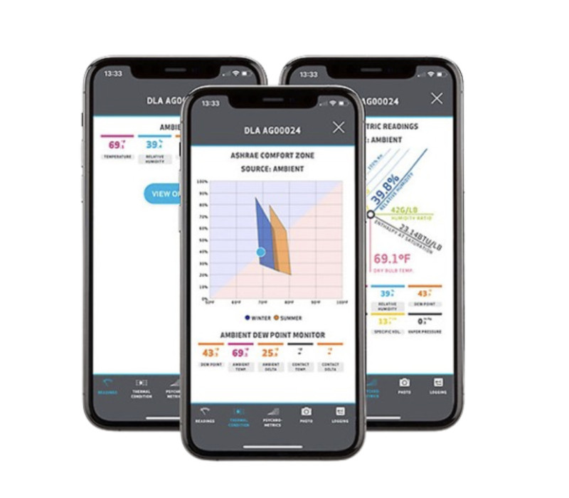 Aplicación de medición de humedad Tramex moisture meter app