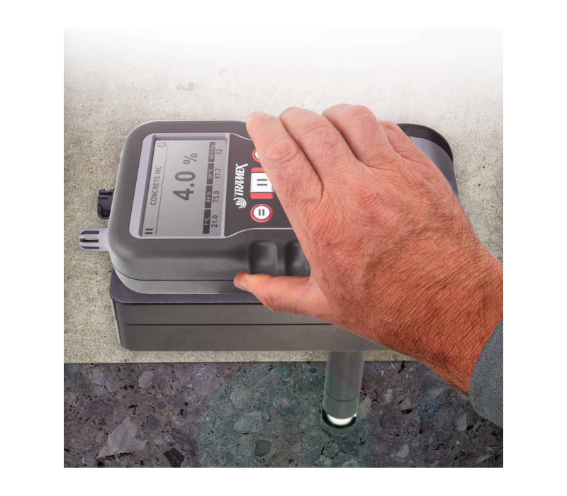 Medición del contenido de humedad en superficie y en profundidad en suelos y losas con los kits Concrete Determinator